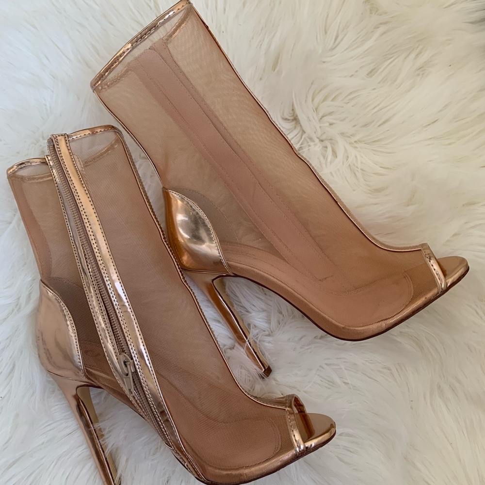 Gold booties